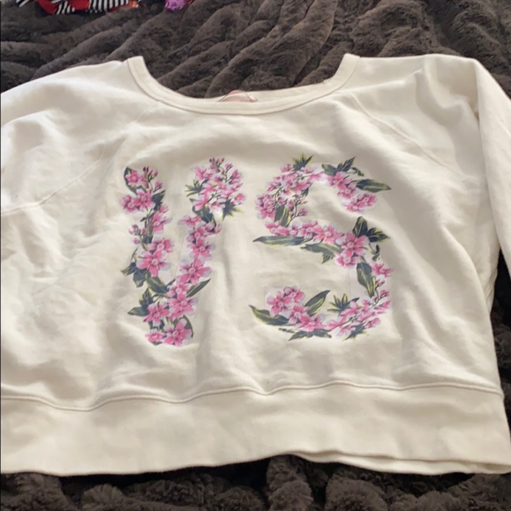 CS crop top crew sweater